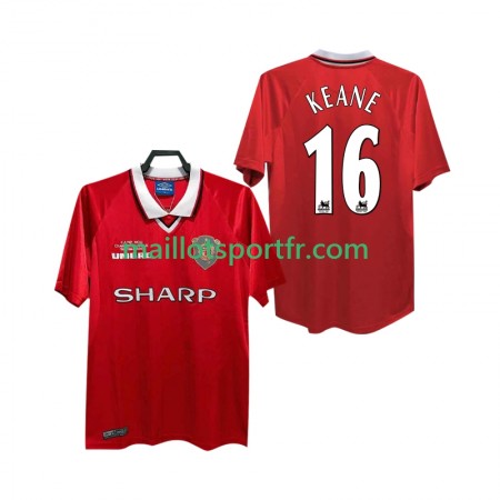 Maillot de Foot Manchester United Keane 16 1999 2000 Retro Domicile Maillot de Foot Manchester United Keane 16 1999 2000 Retro Domicile
